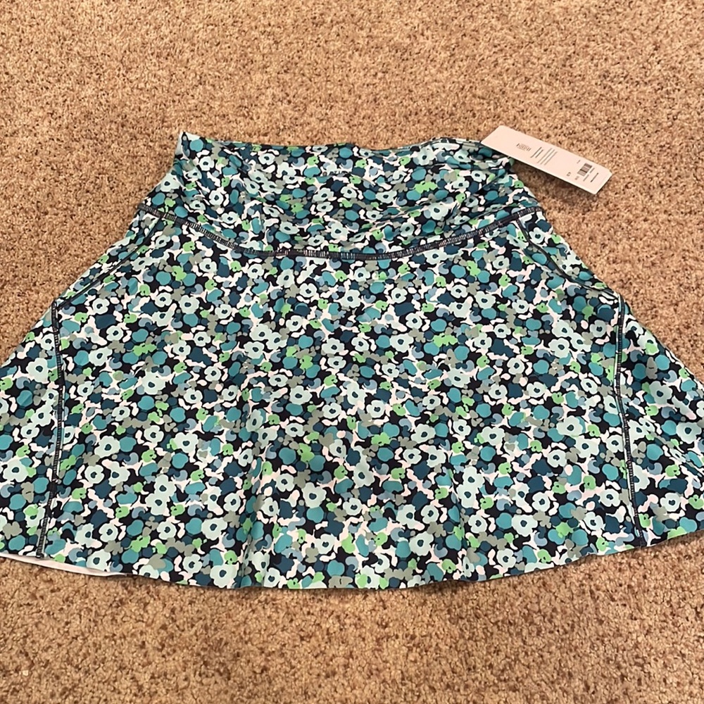 Athleta XSTP tennis skirt. REALLY pretty blue/green design